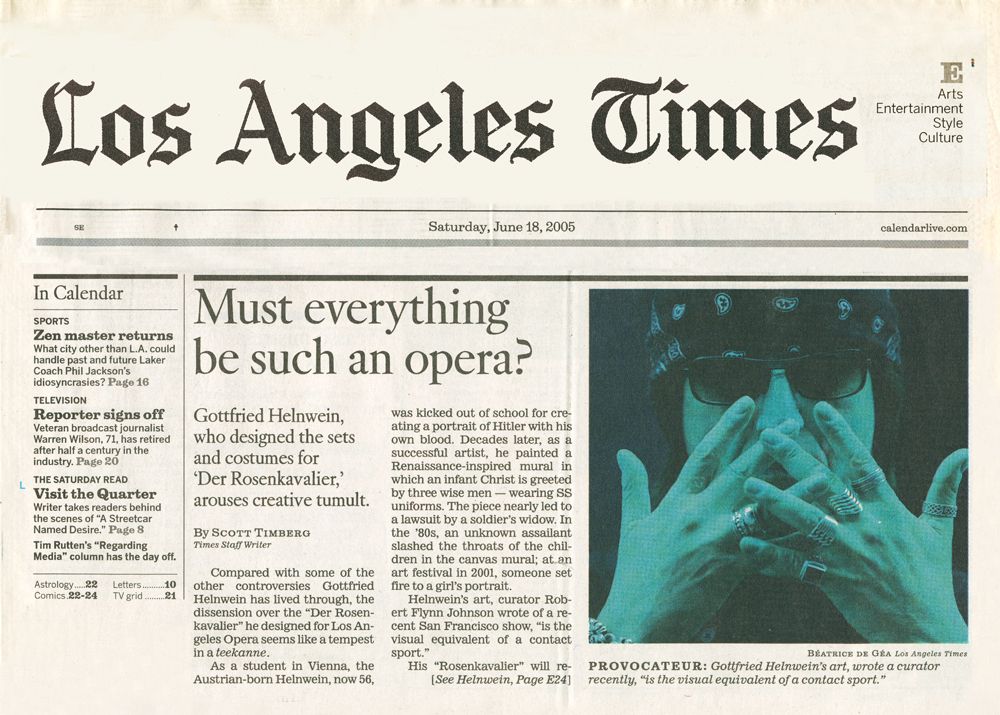 Gottfried Helnwein arouses creative tumult.