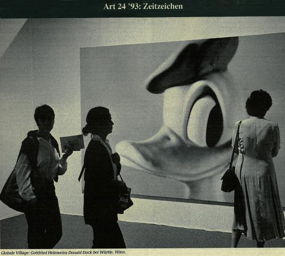 Global Village: Gottfried Helnweins Donald Duck bei Würthle, Wien