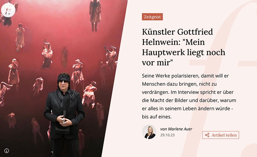 Gottfried Helnwein: "Mein Hauptwerk liegt noch vor mir"