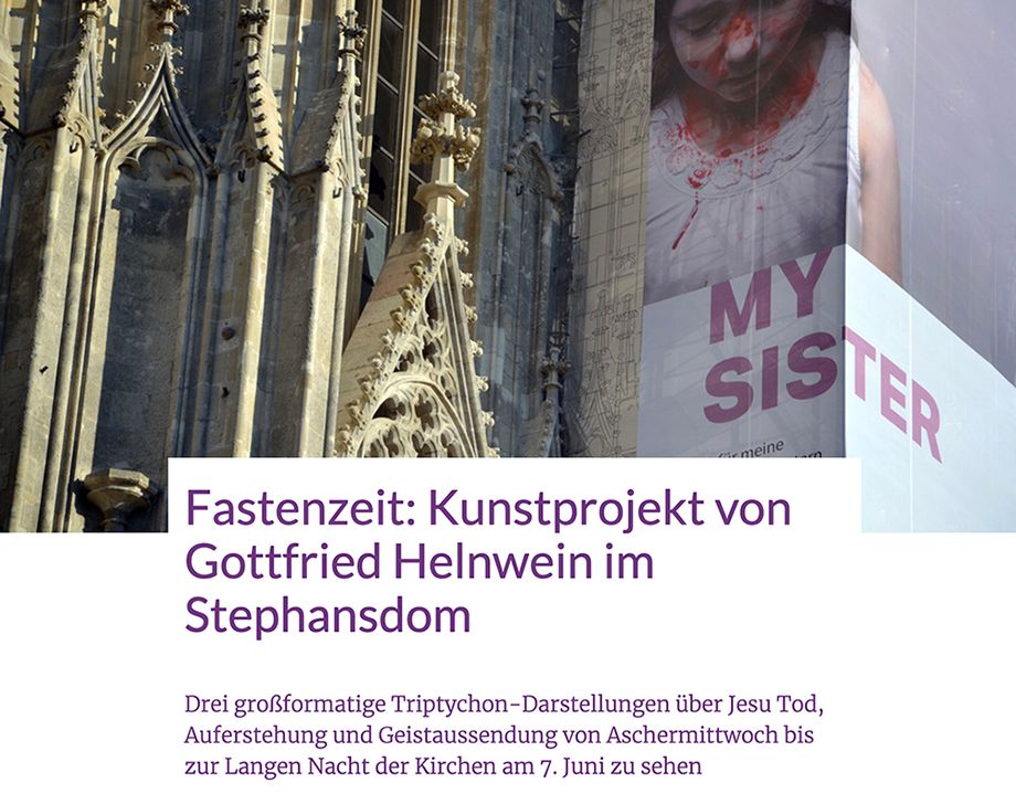 Fastenzeit: Kunstprojekt von Gottfried Helnwein im Stephansdom