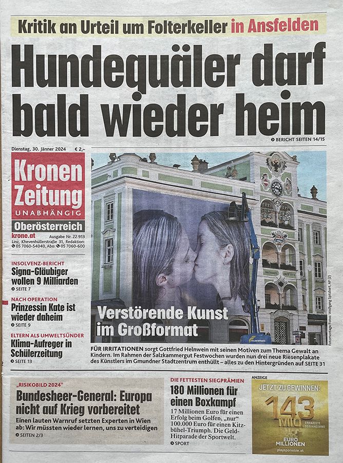 Verstörende Kunst im Grossformat