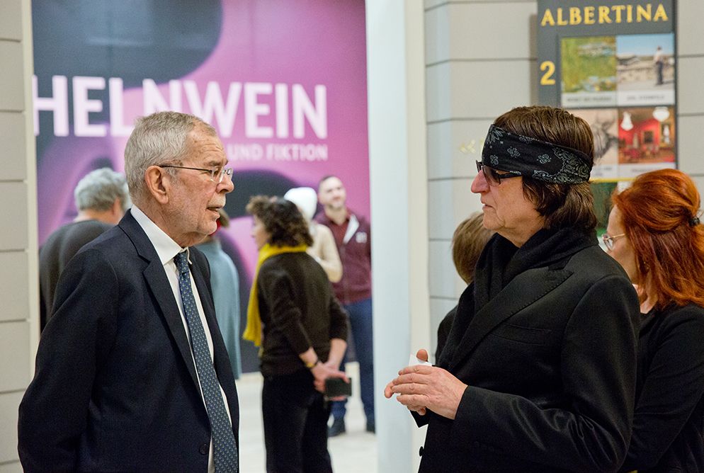 Austrian President Van der Bellen visits the Helnwein exhibition 'Reality and Fiction' at the Albertina