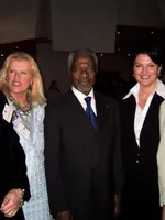 Helnwein attends Private Luncheon adressing the issue of landmines, hosted by Diane Disney in honor of UN Secretary-General Kofi Annan. Helnwein attends Private Luncheon adressing the issue of landmines, hosted by Diane Disney in honor of UN Secretary-General Kofi Annan.