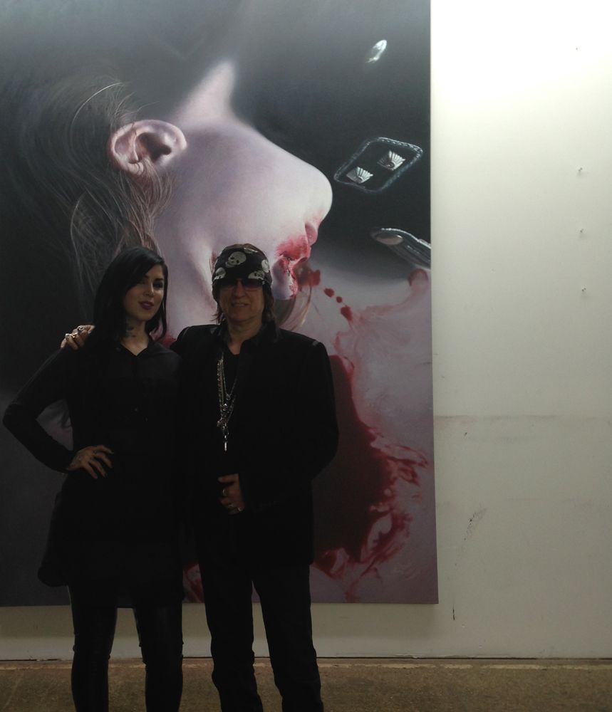 KAT von D visits the studio