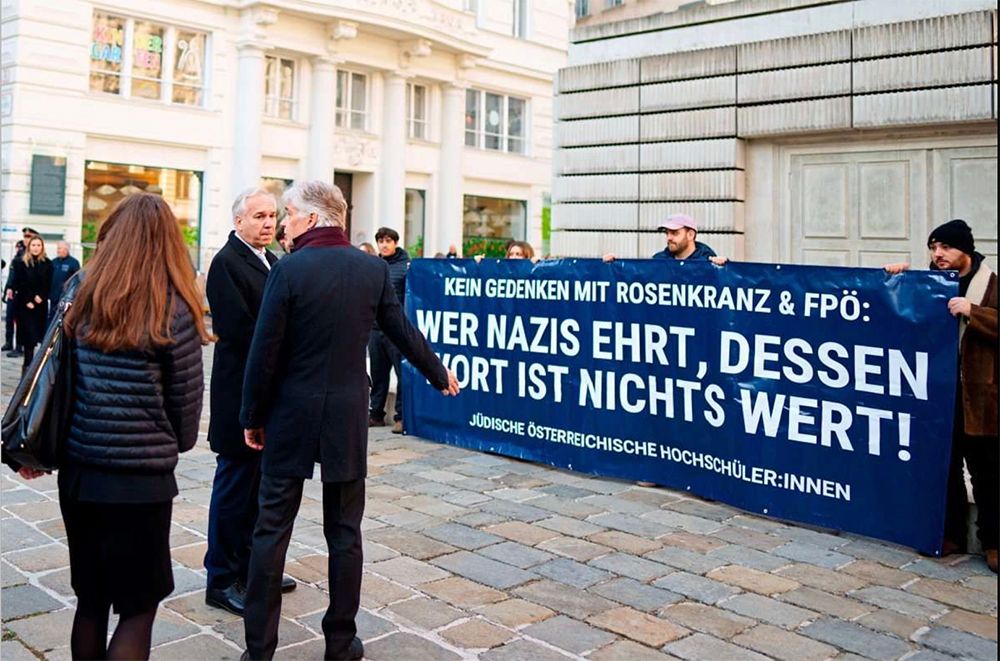 Novemberpogrome - Rosenkranz an Gedenken gehindert