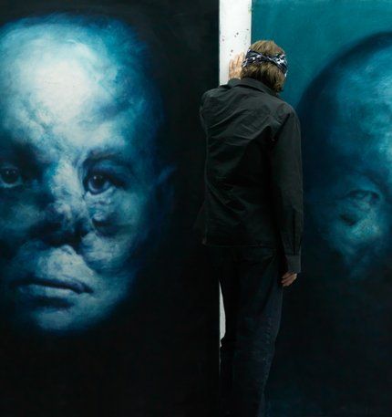 Helnwein in his Irish Studio