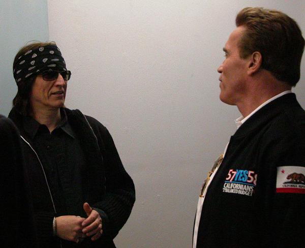 Governor Arnold Schwarzenegger visits the studio