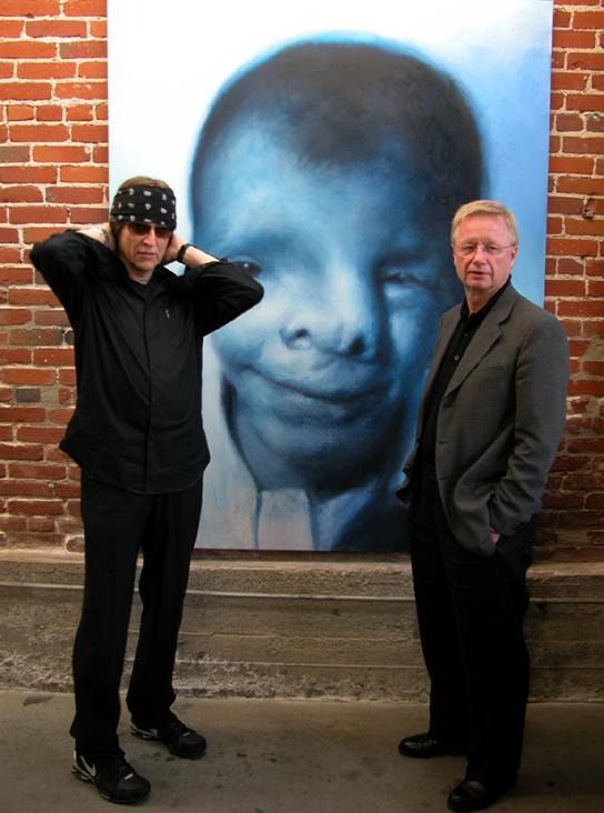 Franz Morak, Austrian Secretary of State for the Arts visits Helnwein's studio