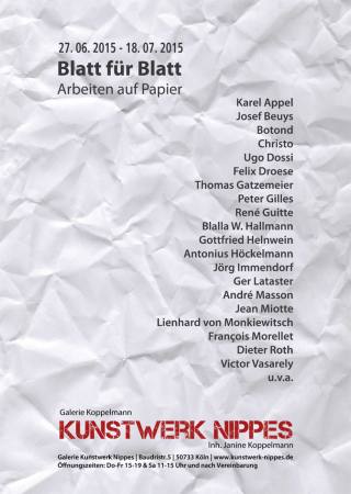 Blatt für Blatt – Ausgewählte Arbeiten auf und aus Papier