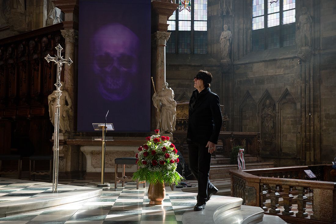 Gottfried Helnwein stellt Kunstprojekt im Wiener Stephansdom vor