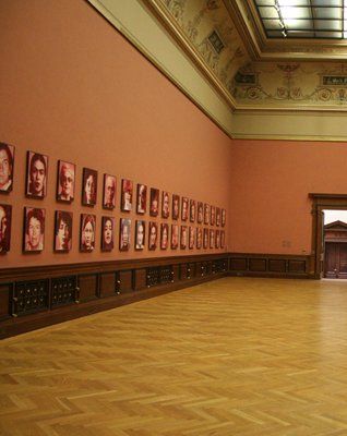 Installation "48 Portraits" Gottfried Helnwein and Gerhard Richter at Galerie Rudolfinum, Prague