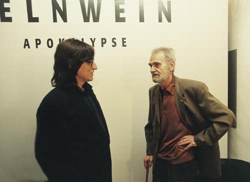 Poet HC Artmann at the opening of the "Apokalypse"-show