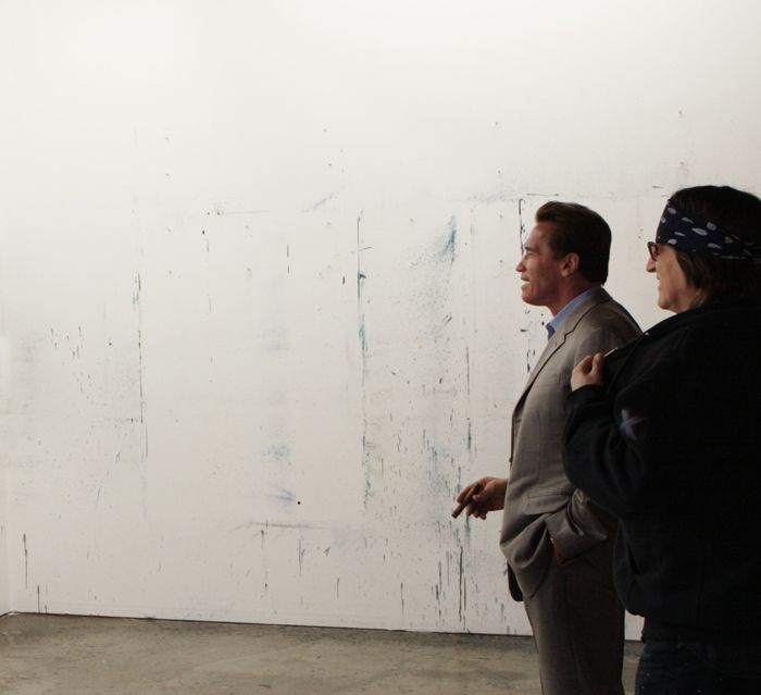 The Governor of California visits the Helnwein studio