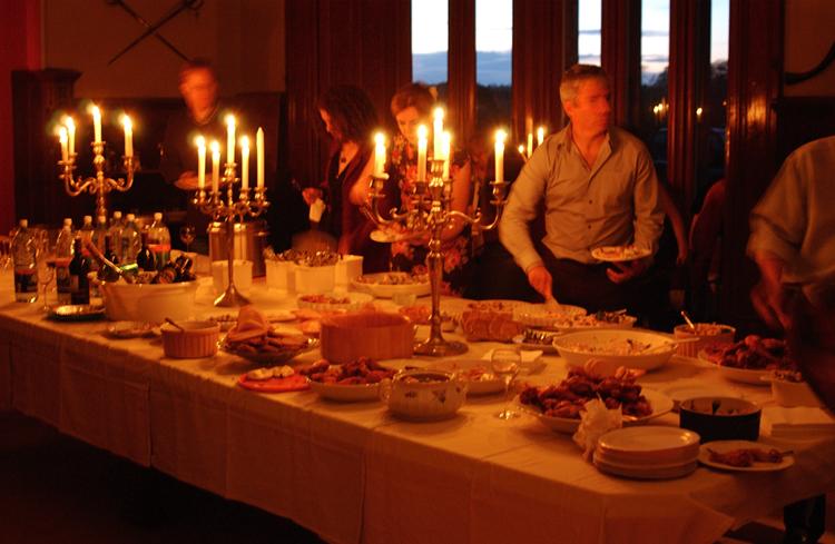 Reception for Sir Ben Kingsley and Patrick Morrison at Helnwein's studio