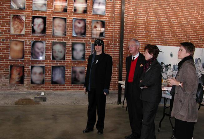 Collectors Karlheinz und Agnes Essl visit the studio in Los Angeles