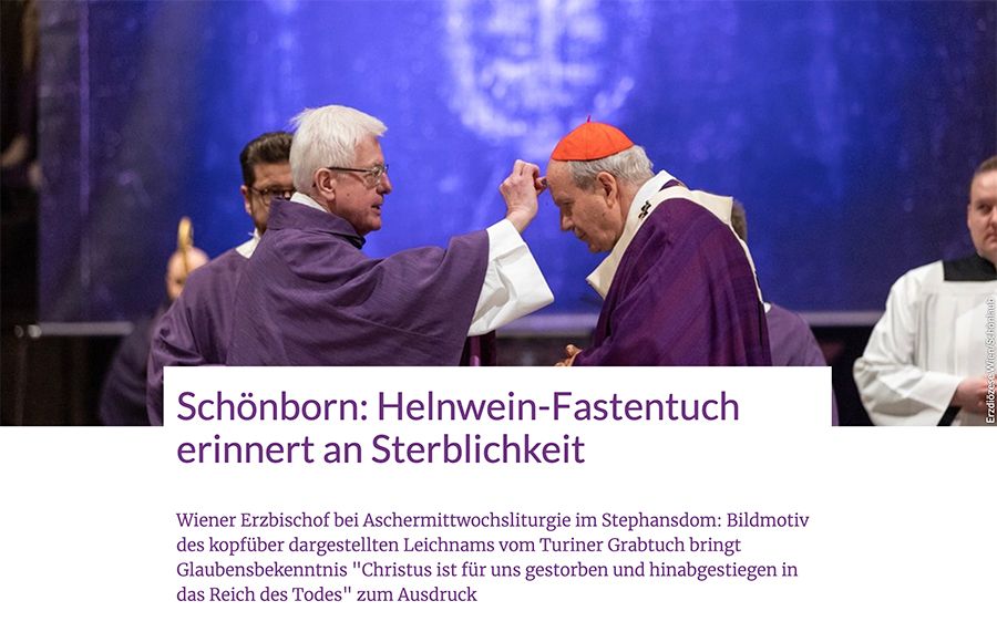 Kardinal Schönborn: Helnwein-Fastentuch erinnert an Sterblichkeit